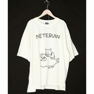 342124 おなかの上でネコちゃんが寝てるの嬉しすぎ UV蓄光プリントTシャツ