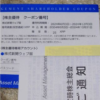 SBIグローバルアセットマネジメント　株主優待　株式新聞6ヶ月分(その他)