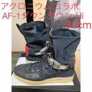 ナイキ(NIKE)のレアなアクロニウム コラボAF-1ダウンタウンHi 31cm箱無し(スニーカー)