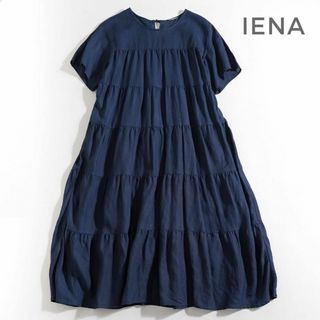 イエナ(IENA)の988t*イエナ IENA リネン混 シアー ティアードワンピース(その他)