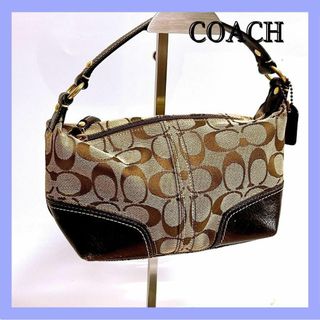 コーチ(COACH)のコーチ バッグ ミニ ワンハンドル シグネチャー レザー キャンバス 40686(ハンドバッグ)