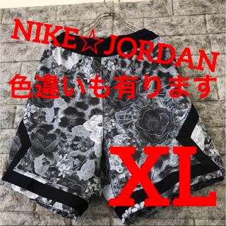 ナイキ(NIKE)の値下げ不可♪ ナイキ☆ジョーダン★豹柄★薔薇★ハーフパンツ☆黒☆メンズ　XL(ショートパンツ)