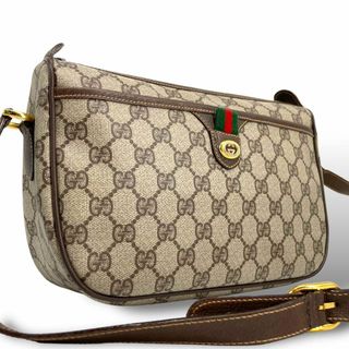 グッチ(Gucci)の良品 GUCCI ショルダーバッグ GGスプリーム シェリーライン PVC 革(ショルダーバッグ)