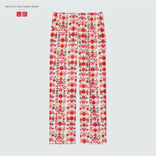 ユニクロ(UNIQLO)のユニクロ フランネルパンツ 花柄　プリンセスタムタム　XLサイズ(その他)