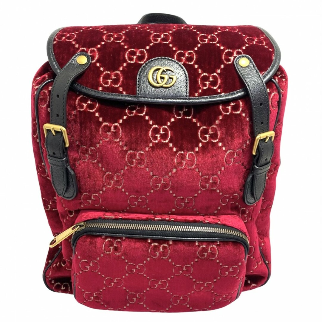 【在庫処分】GUCCI グッチ リュック GGベルベット スモールバックパック A4対応 大容量 かばん 鞄 574942 ベロア レザー ボルドー  アンティークシルバー金具 メンズ 美品【中古品】 | フリマアプリ ラクマ