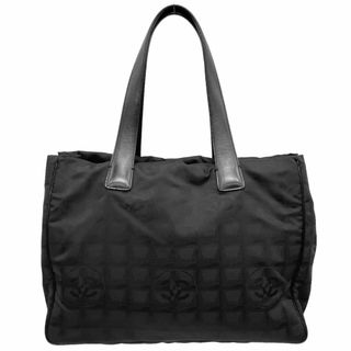 シャネル(CHANEL)の【在庫処分】CHANEL シャネル トートバッグ ニュートラベルライン トートMM ハンドバッグ 肩掛け ココマーク ココ 鞄 かばん A15991 レザー  ナイロンキャンバス   ブラック 黒 ゴールド金具 レディース【中古品】(トートバッグ)