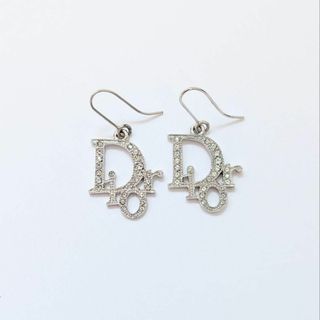 クリスチャンディオール(Christian Dior)の美品✨ディオール ピアス 銀 トロッター ラインストーン 保存袋 シルバーアクセ(ピアス)