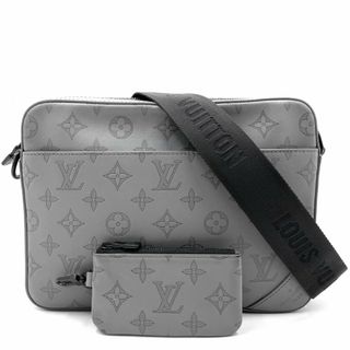 ルイヴィトン(LOUIS VUITTON)の【在庫処分】LOUIS VUITTON ルイヴィトン ショルダーバッグ モノグラムシャドウ デュオメッセンジャー ポーチ付き 肩掛け 斜め掛け かばん 鞄 M46104    グレー ブラック金具 メンズ【中古品】(ショルダーバッグ)