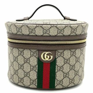 グッチ(Gucci)の【在庫処分】GUCCI グッチ ハンドバッグ オフィディア シェリーライン コスメティックケース バニティバッグ 小さめ 鞄 かばん 611001 GGスプリームキャンバス  レザー   ベージュ ブラウン 茶 ゴールド金具 レディース【中古品】(ハンドバッグ)