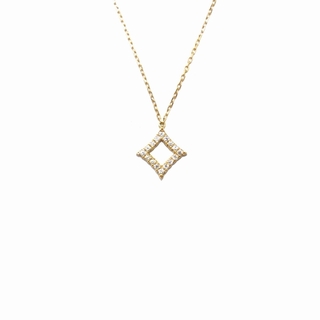 アーカー(AHKAH)のアーカー ダイヤモンドシェイプ ネックレス K18YG イエローゴールド(ネックレス)