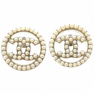 CHANEL - CHANEL シャネル ピアス ココマーク　ココ アクセサリー フェイクパール    04A ゴールド レディース 約8.7g 2004年【中古品】