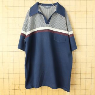 アーノルドパーマー(Arnold Palmer)の70s USA製Arnold PalmerポロシャツXLネイビー ss130(ポロシャツ)