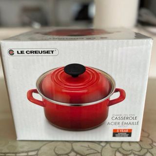 ルクルーゼ(LE CREUSET)の新品　ル・クルーゼ EOS キャセロール18cm　コースタルブルー 鍋(鍋/フライパン)