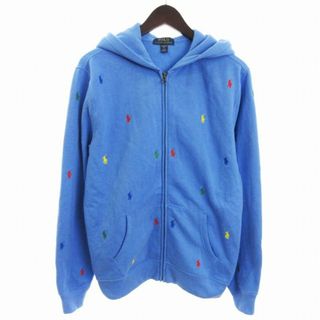 ポロラルフローレン(POLO RALPH LAUREN)のポロ ラルフローレン パーカー フーディー ポニー 刺しゅう 水色 XL(パーカー)