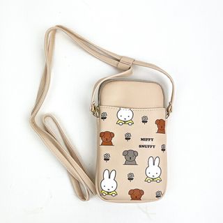 ミッフィー(miffy)のmiffy ミッフィー MIFFY AND SNUFFY スマホショルダー ベージュ(ショルダーバッグ)