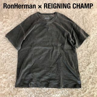 ロンハーマン(Ron Herman)のレイニングチャンプ×ロンハーマン　Tシャツカットソー　グレーL墨黒(Tシャツ/カットソー(半袖/袖なし))