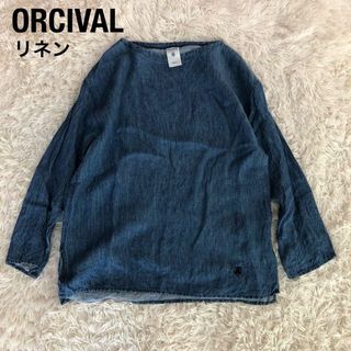 ORCIVAL - ORCIVALオーシバル　インディゴリネンシャツ　カットソー　デニム4