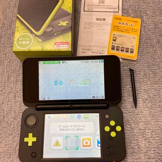 ニンテンドー3DS(ニンテンドー3DS)のNewニンテンドー2DS LL ブラック×ライム完品　動作確認済(携帯用ゲーム機本体)