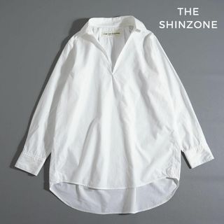 145u*美品 ザ シンゾーン コットン タック スキッパー シャツ(シャツ/ブラウス(長袖/七分))