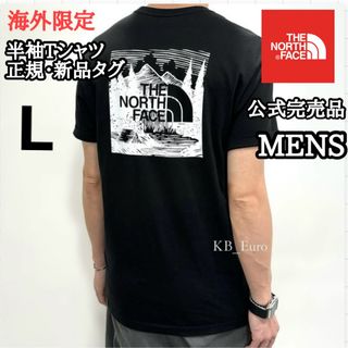 ザノースフェイス(THE NORTH FACE)の正規品 ノースフェイス メンズ Tシャツ 半袖 ブラック ボックス L  黒(Tシャツ/カットソー(半袖/袖なし))