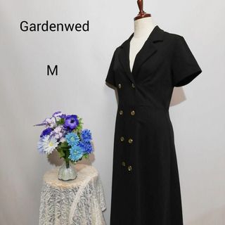 Gardenwed 極上美品　ストレッチ有り　ロングワンピース　Мサイズ　黒色(ロングワンピース/マキシワンピース)