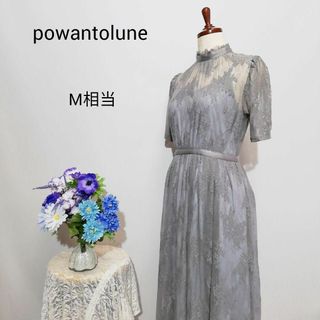 ポワントリュネ　極上美品　ドレス　ワンピース　パーティー　グレー系色　М相当(ロングワンピース/マキシワンピース)