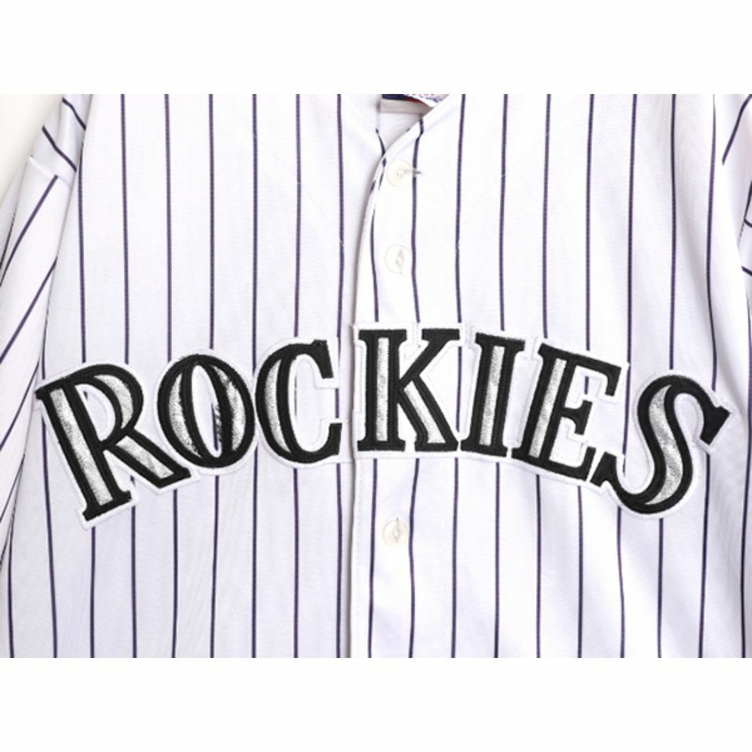 最も MLB オフィシャル Majestic ロッキーズ ベースボール シャツ ユニフォームシャツ