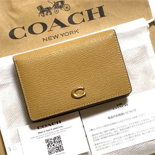 コーチ(COACH)の特価！ 人気 コーチ クロスグレイン レザー カードケース 名刺入れ 新品本物(名刺入れ/定期入れ)