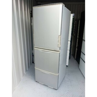 J051送料設置無料　SHARP　どっちもドア　大型冷蔵庫　350L(冷蔵庫)