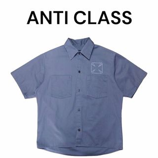 アンチクラス(Anti Class)のANTI CLASS　ビッグロゴ刺繍ワークシャツ　アンチクラス　グレー(Tシャツ/カットソー(半袖/袖なし))