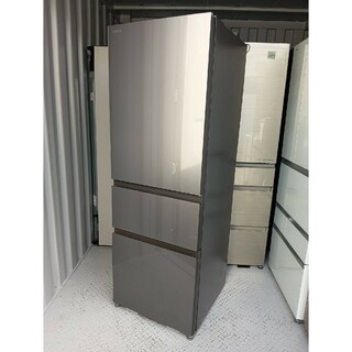 J055送料設置無料　東芝自動製氷機能付き大型冷蔵庫　356L(冷蔵庫)