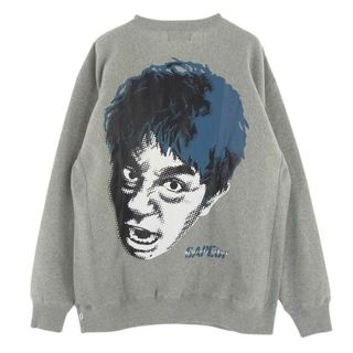 サプール SAPEUR スウェット 22AW × MASATOSHI HAMADA 浜田雅功 CREWNECK SWEAT クルーネック スウェット グレー系 XL【中古】(スウェット)