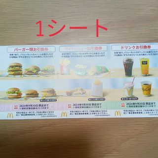 マクドナルド(マクドナルド)のマクドナルド 株主優待券(フード/ドリンク券)