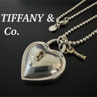 ティファニー(Tiffany & Co.)のTIFFANY & Co. ティファニー　ロングネックレス　ハート　鍵　シルバー(ネックレス)