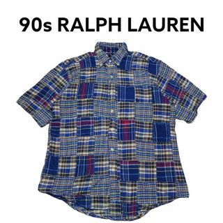 Ralph Lauren - 90s ラルフローレン　パッチワークシャツ　古着　RALPH LAUREN