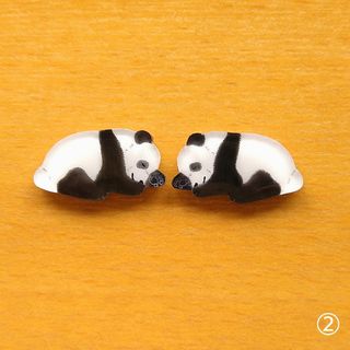 現品 パンダ (すやすや) ② イヤリング/ピアス(イヤリング)