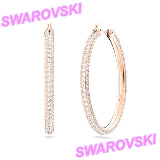 SWAROVSKI - SWAROVSKI★stone★フープピアス★ローズゴールド★ピンクゴールド