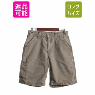 カーハート ペインター ショートパンツ メンズ 32 / 古着 CARHARTT ショーツ 短パン 半パン コットン キャンバス ワーク ワンポイント 茶(ショートパンツ)