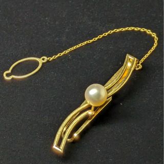 ミキモト(MIKIMOTO)の975 ミキモトパールネクタイピンK14YGイエローゴールド約9.0mm(ネクタイピン)