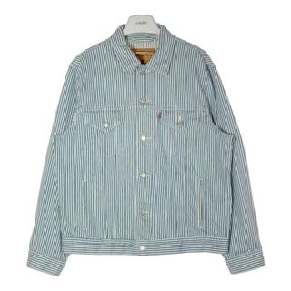 リーバイス(Levi's)の★Levi’s リーバイス PO-4531014654 Railroad-Stripe Denim Jacket ストライプ ジャケット ブルー sizeL(Gジャン/デニムジャケット)