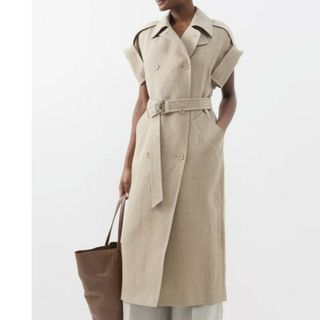 MaxMara◇ピュア リネン トレンチ コート◇GIRELLO (Max Mara MaxMara◇ピュア リネン トレンチ コート◇GIRELLO (Max Mara