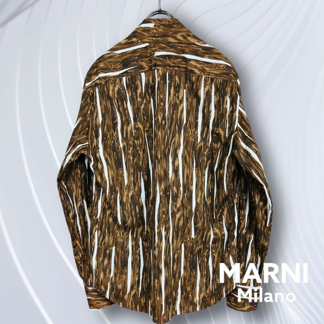 MARNI - 【マルニ】MARNI 長袖シャツ 総柄 プリント 48 MARNI - 【マルニ】MARNI 長袖シャツ 総柄 プリント 48