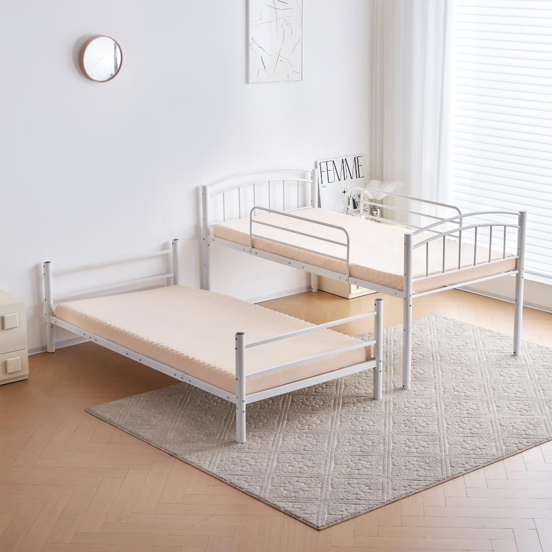 二段ベッド チール 耐震ベッド分離可能パイプベッド 金属製垂直 二段ベッド チール 耐震ベッド分離可能パイプベッド 金属製垂直
