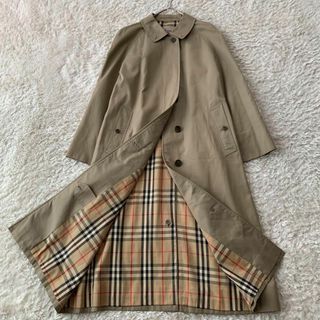 バーバリー(BURBERRY)の美品 バーバリー ステンカラーコート ロングコート トレンチ ノバチェック 11(トレンチコート)