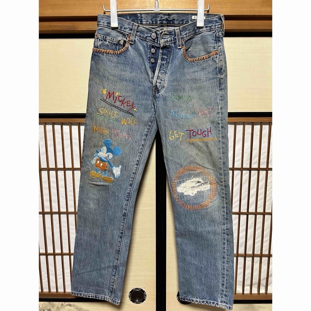 Levi's - Levi's 501 (33×29)リーバイス ミッキー 刺繍の通販 by Levi's - Levi's 501 (33×29)リーバイス ミッキー 刺繍の通販 by