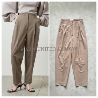 ユナイテッドアローズ(UNITED ARROWS)のMARW UNITED ARROWS タックテーパードパンツ 上品 36(カジュアルパンツ)