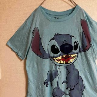 ディズニー(Disney)のDisneyスティッチビッグプリントアニメキャラクターTシャツディズニーtシャツ(Tシャツ/カットソー(半袖/袖なし))