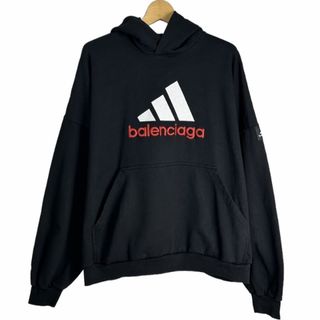 バレンシアガ(Balenciaga)のバレンシアガ BALENCIAGA ×adidas パーカー 黒  ブラック(パーカー)