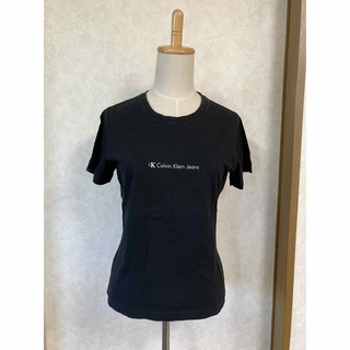 カルバンクライン(Calvin Klein)の♡Calvin Klein JeansロゴプリントブラックTシャツ(Tシャツ(半袖/袖なし))