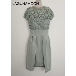 ラグナムーン(LagunaMoon)のLAGUNAMOON レイヤードレースタイトドレス(ひざ丈ワンピース)